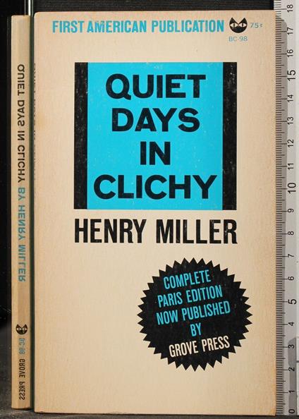 Quiet Days In - Henry Miller - copertina