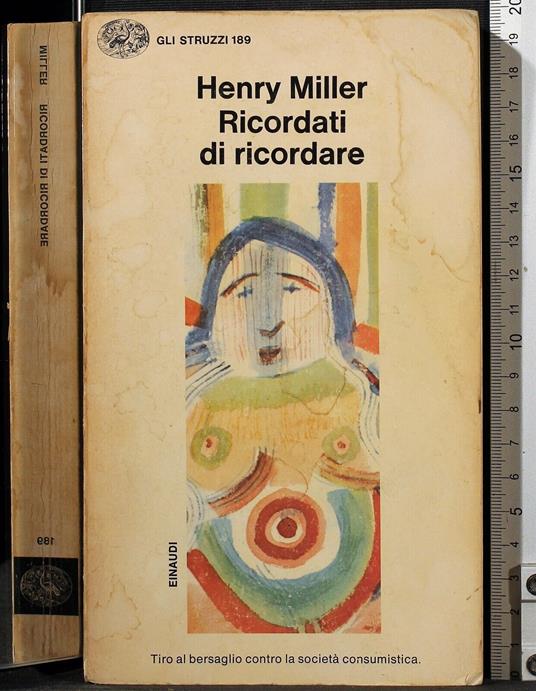 Ricordati di ricordare - Henry Miller - copertina