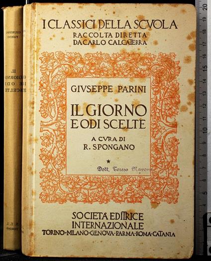 Il giorno e odi scelte - Giuseppe Parini - copertina