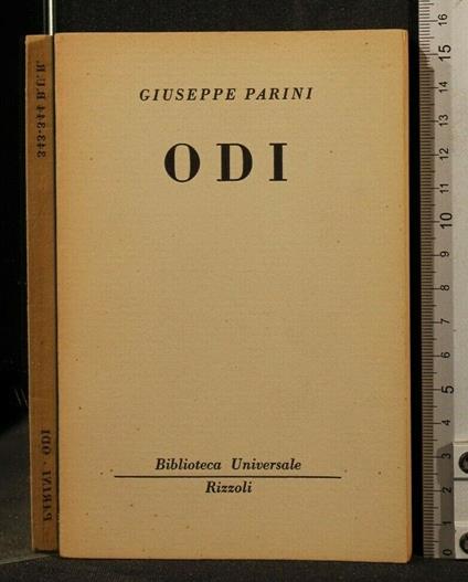 Odi - Giuseppe Parini - copertina