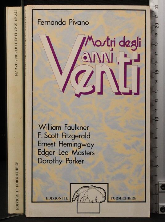 Mostri degli anni venti - Fernanda Pivano - copertina