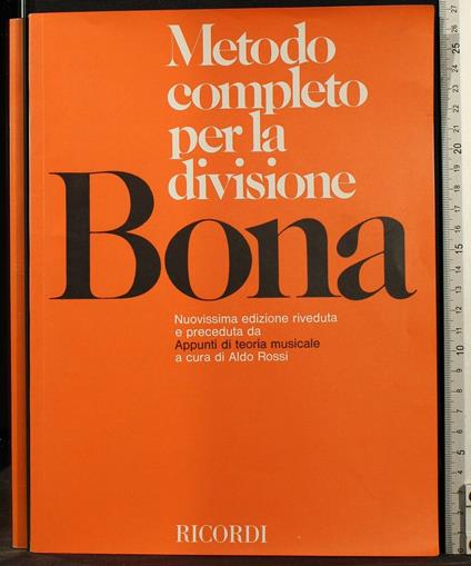 Metodo Completo per La Divisione - Aldo Rossi - copertina
