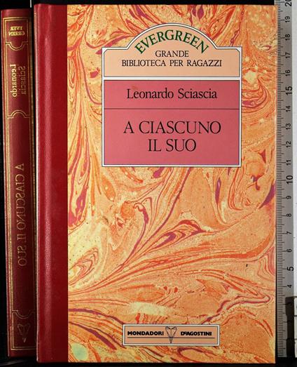 A ciascuno il suo - Leonardo Sciascia - copertina