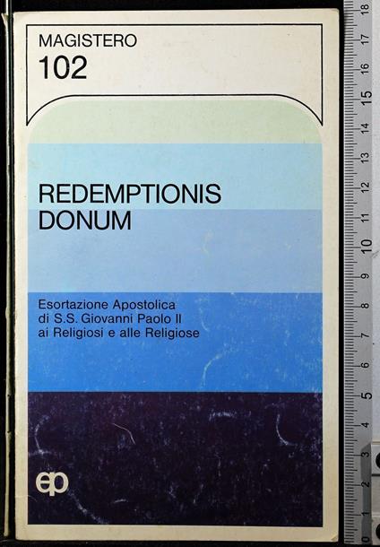 Redemptionis donum. Esortazione apostolica - Giovanni Paolo II - copertina