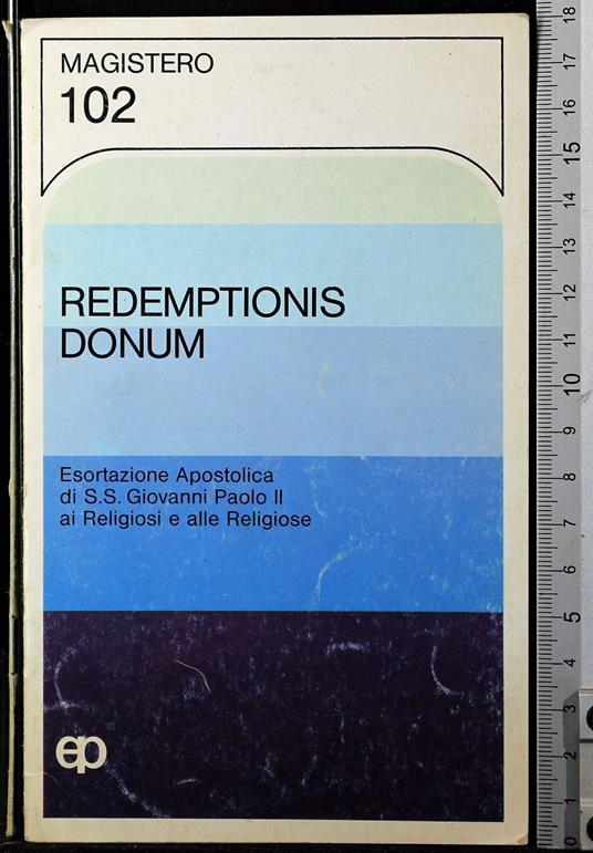 Redemptionis donum. Esortazione apostolica - Giovanni Paolo II - copertina
