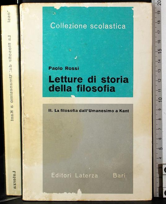 Lettura di filosofia II. La filosofia dall'umanesimo a Kant - Rossi - copertina