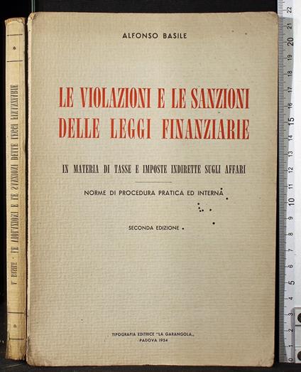Le violazioni e le sanzioni delle leggi finanziarie - Giambattista Basile - copertina