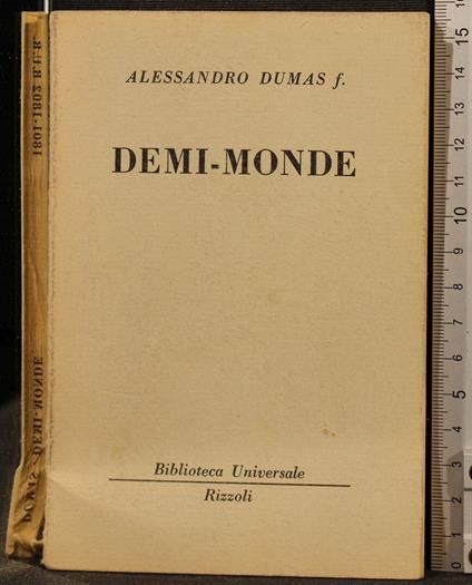 Demi-Monde - Alexandre Dumas - copertina