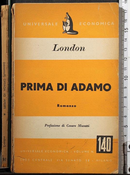 Prima di Adamo - Jack London - copertina