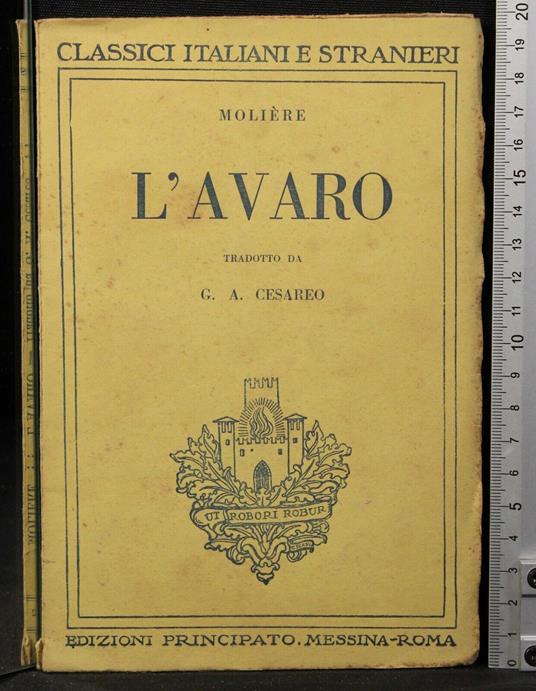 L' avaro - Molière - copertina