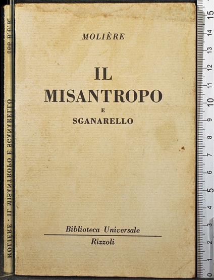 Il misantropo e sganarello - Molière - copertina