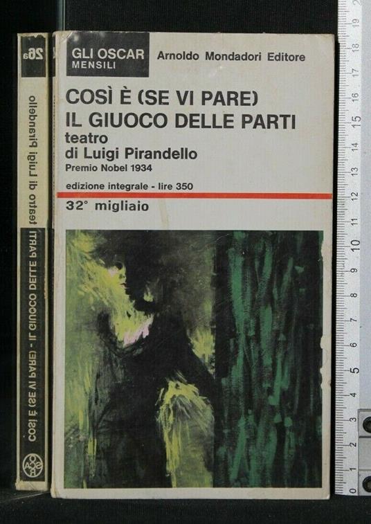 Così è (Se Vi Pare) Il Giuoco Delle Parti - Luigi Pirandello - copertina