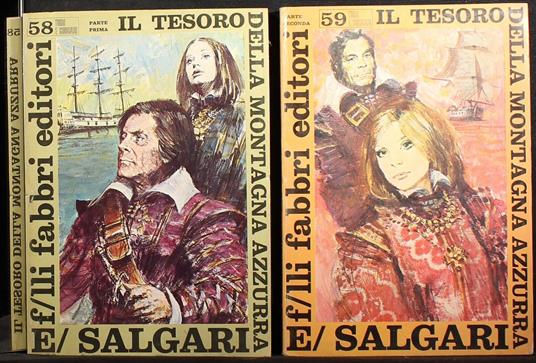 Il tesoro della montagna azzurra. Parte Prima e Seconda - Emilio Salgari - copertina