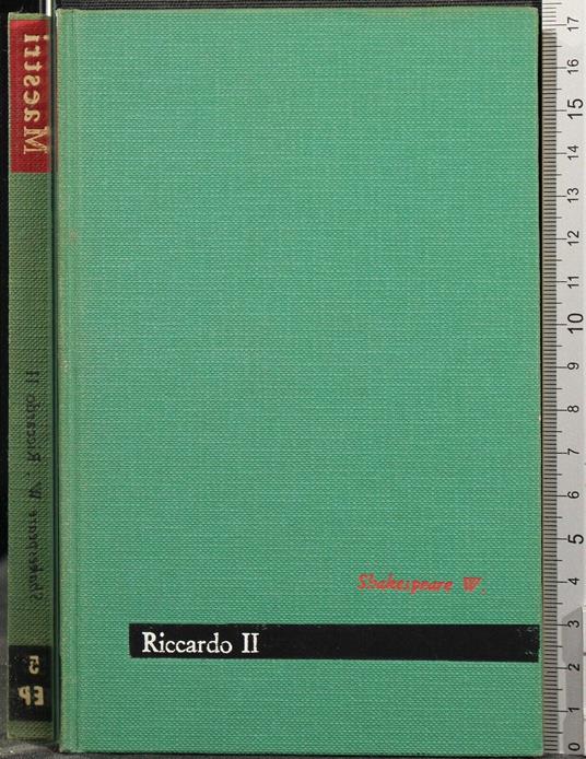 Riccardo Ii - William Shakespeare - copertina