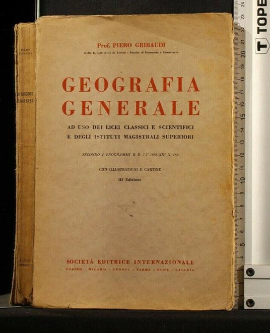 Geografia Generale - Piero Gribaudi - copertina