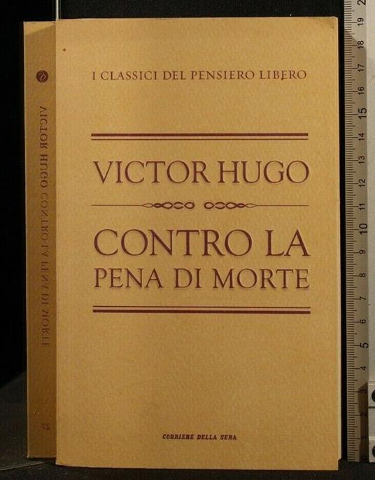 Contro La Pena di Morte - Victor Hugo - copertina