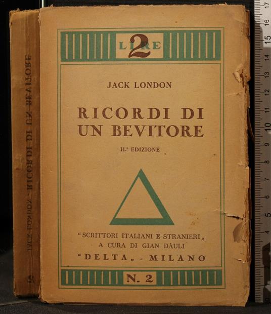 Ricordi di Un Bevitore - Jack London - copertina