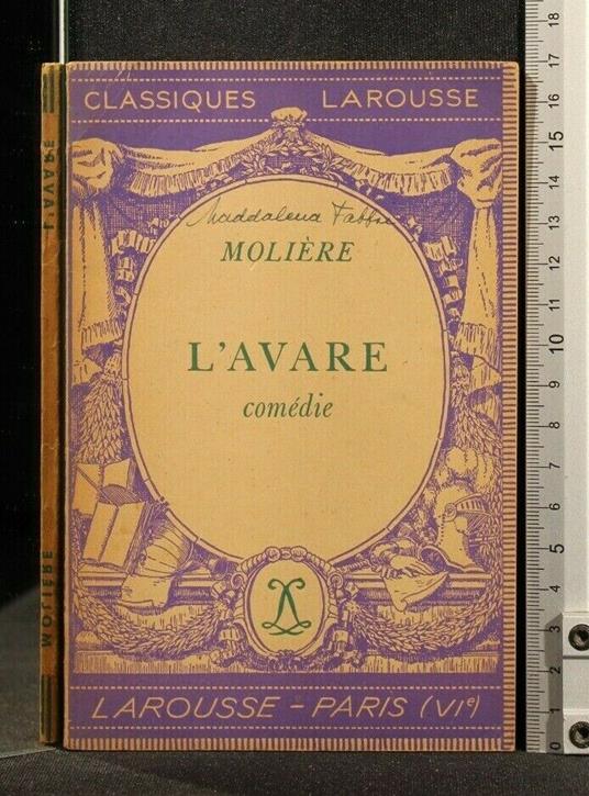 L' Avare Comedie - Molière - copertina