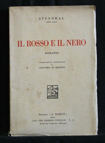 Il Rosso e Il Nero - Stendhal - copertina