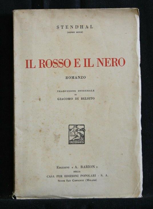 Il Rosso e Il Nero - Stendhal - copertina