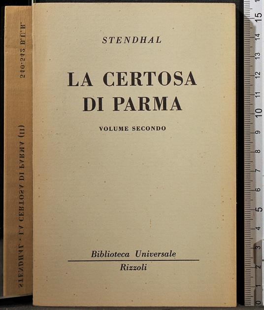 La certosa di Parma. Vol 2 - Stendhal - copertina