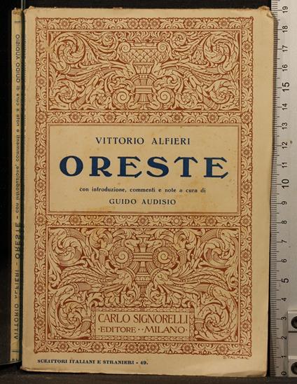 Oreste - Vittorio Alfieri - copertina