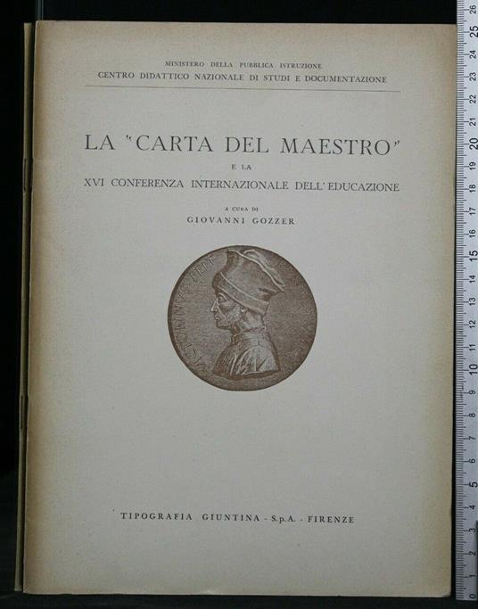 La Carta Del Maestro - Giovanni Gozzer - copertina