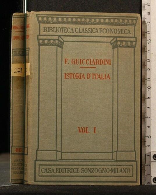 Istoria D'Italia Volume I - Francesco Guicciardini - copertina