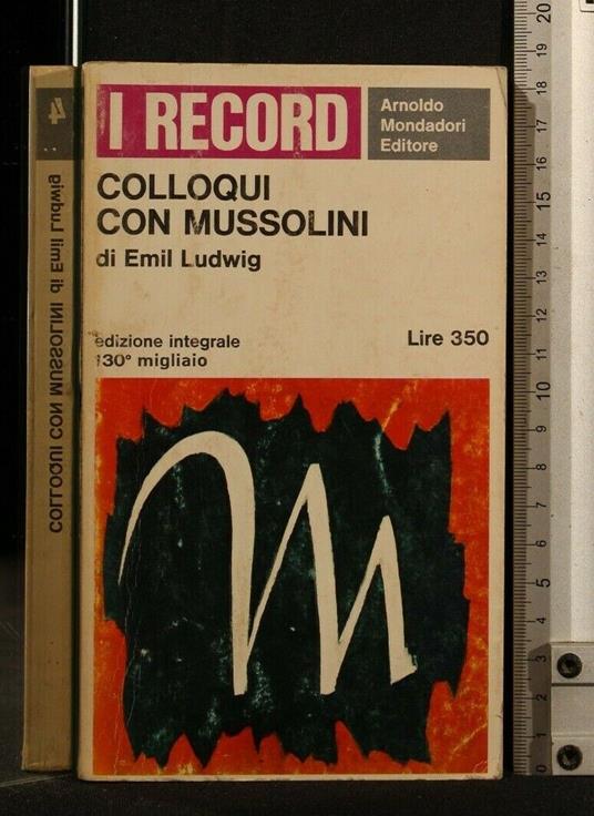 Colloqui con Mussolini - Emil Ludwig - copertina