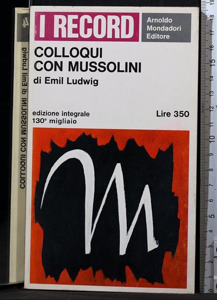 Colloqui con Mussolini - Emil Ludwig - copertina