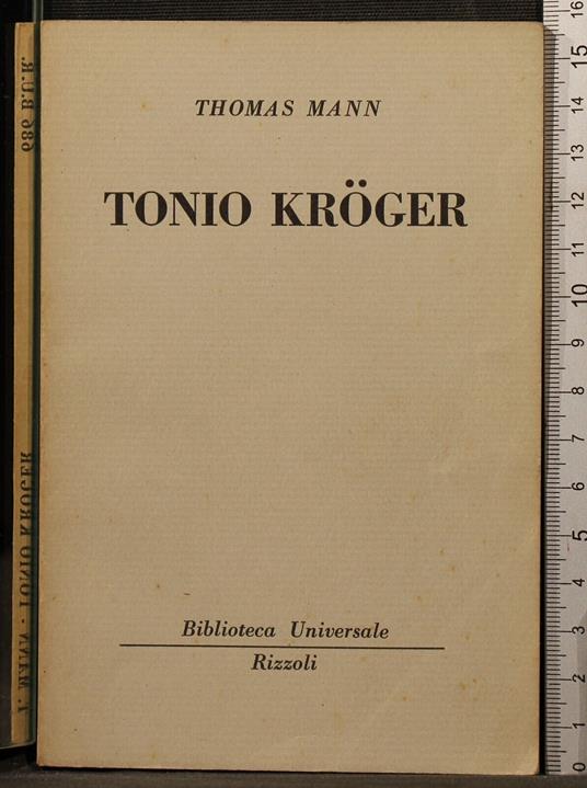 Tonio Kroger - Thomas Mann - copertina