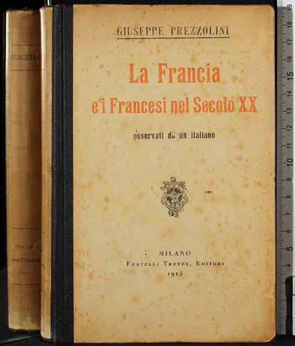 La Francia e i francesi nel secolo XX - Giuseppe Prezzolini - copertina