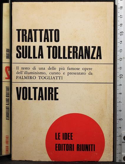 Trattato sulla tolleranza - Voltaire - copertina
