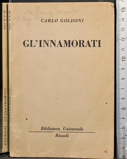 Gl'innamorati - Carlo Goldoni - copertina