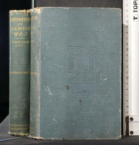 Historical Introduction To The Roman Law - Stewart Walton - copertina