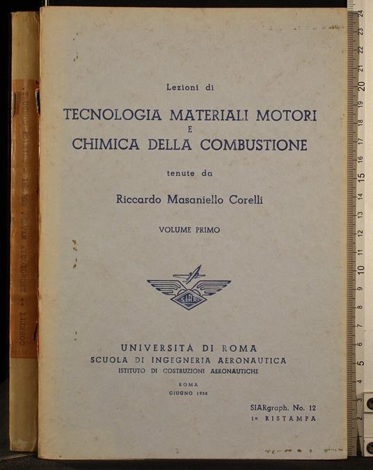 Tecnologia materiali motori chimica della combustione 1 - Arcangelo Corelli - copertina