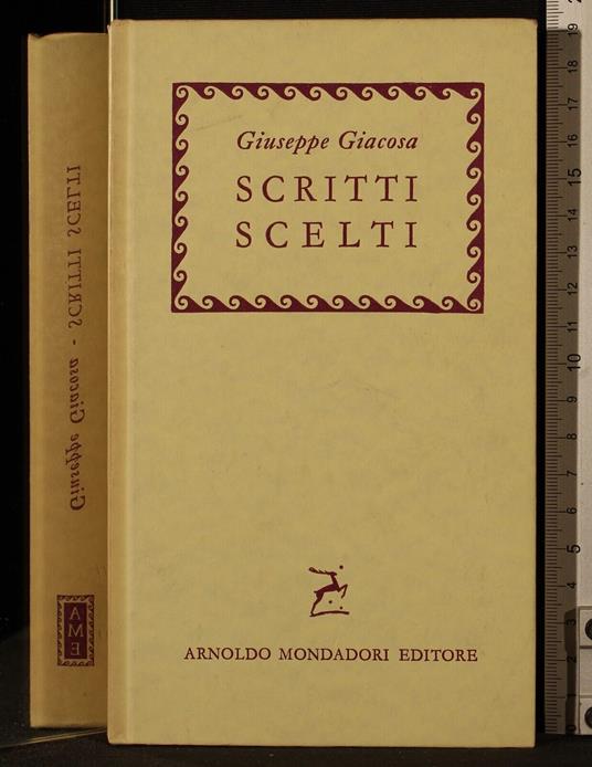 Scritti scelti - Giuseppe Giacosa - copertina