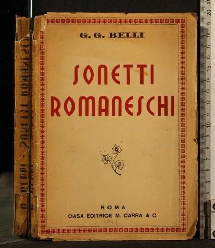 Sonetti Romaneschi - Gioachino Belli - copertina