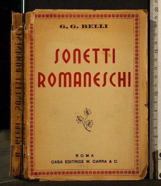 Sonetti Romaneschi - Gioachino Belli - copertina