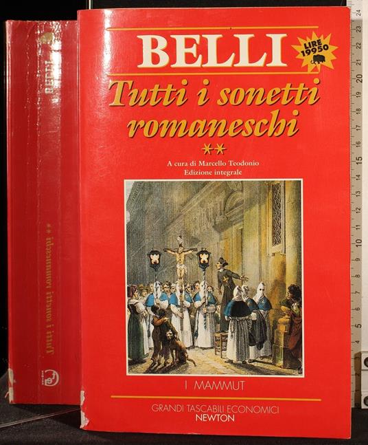 Tutti i sonetti romaneschi Vol 2 - Gioachino Belli - copertina