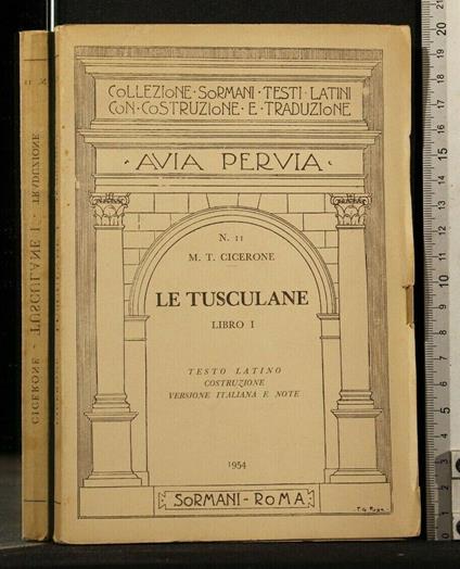 Le Tusculane Libro I - M. Tullio Cicerone - copertina