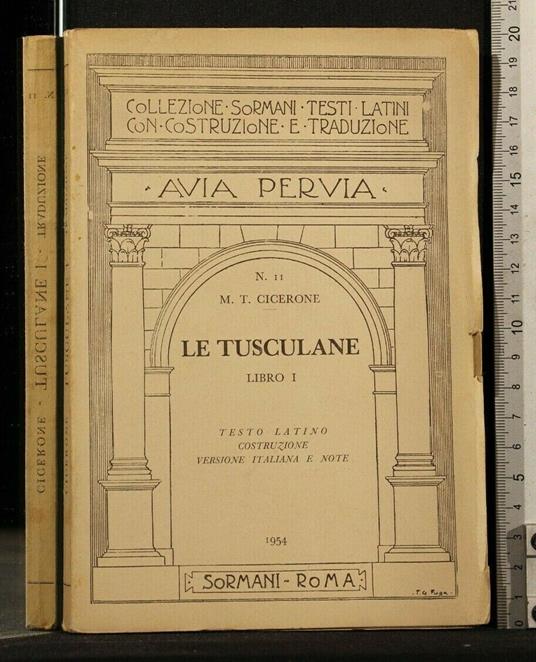 Le Tusculane Libro I - M. Tullio Cicerone - copertina