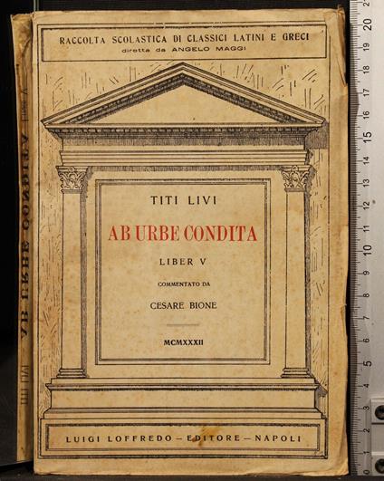 Aburbe Condita liber V - Tito Livio - copertina