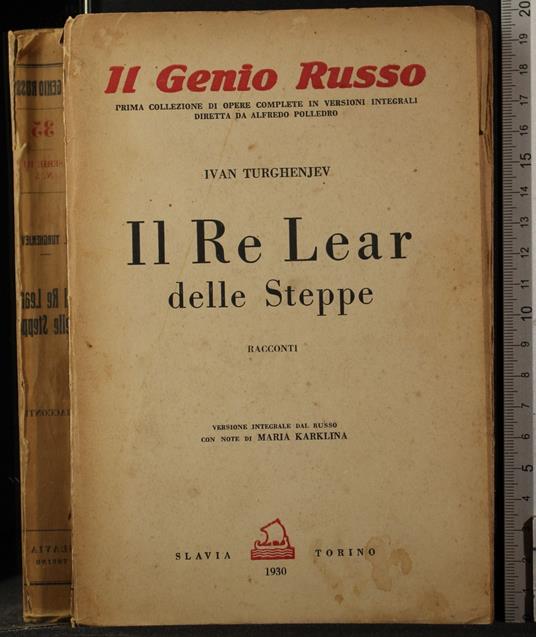 Il re lear delle steppe - Ivan Turgenev - copertina