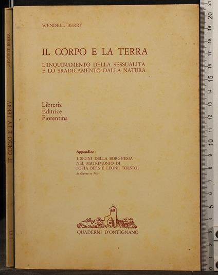 Il Corpo e La - Wendell Berry - copertina
