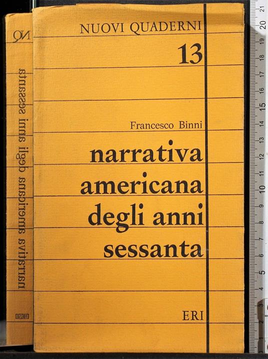 Narrativa Americana dagli anni sessanta - Francesco Binni - copertina