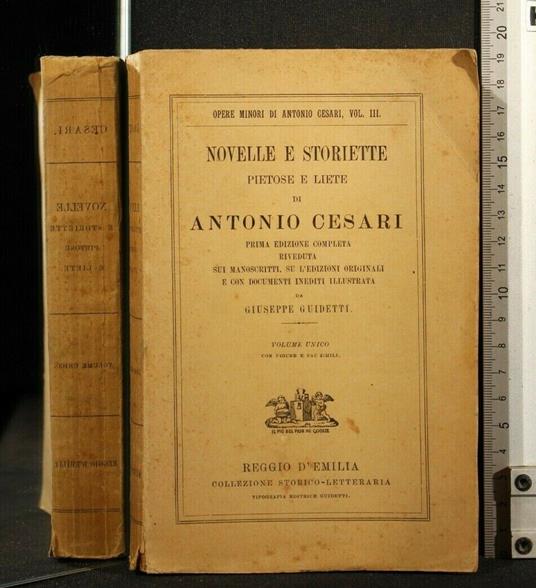 Novelle e Storiette Pietose e Liete - Antonio Cesari - copertina