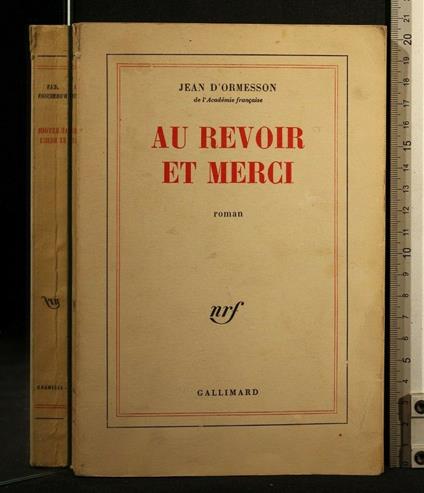 Au Revoir Et Merci - Jean D'Ormesson - copertina