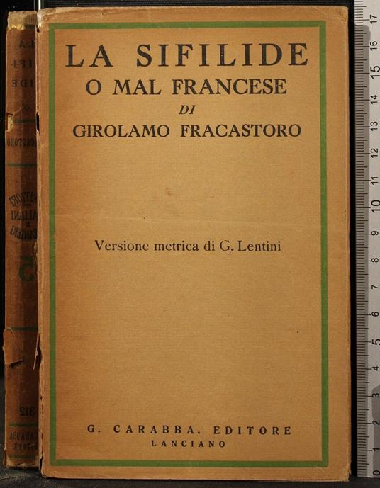 La Sifilide O Mal - Girolamo Fracastoro - copertina