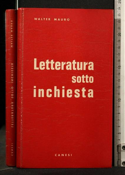 Letterature Sotto Inchiesta - Walter Mauro - copertina